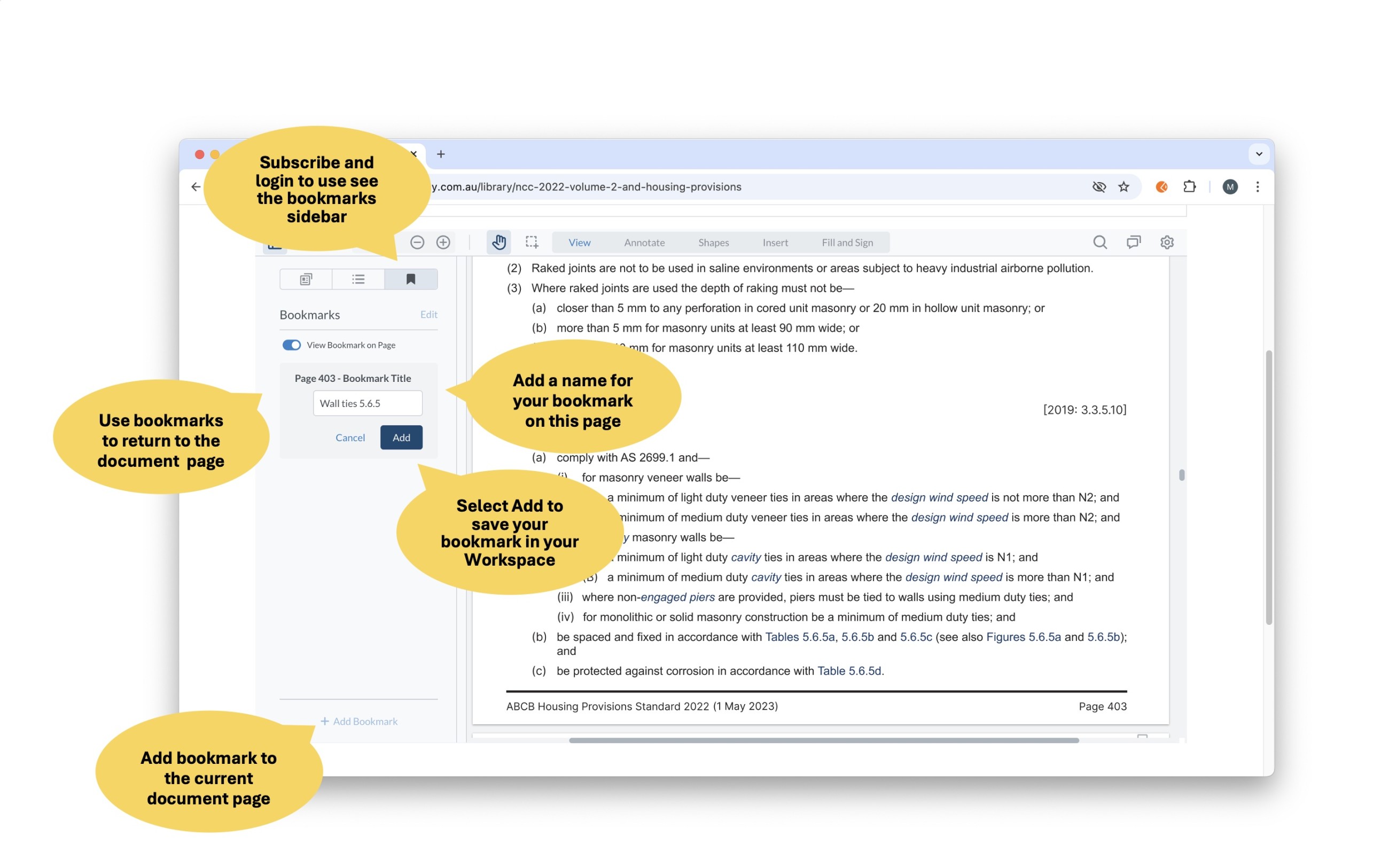 Reference card - DocViewer Bookmarks - Desktop