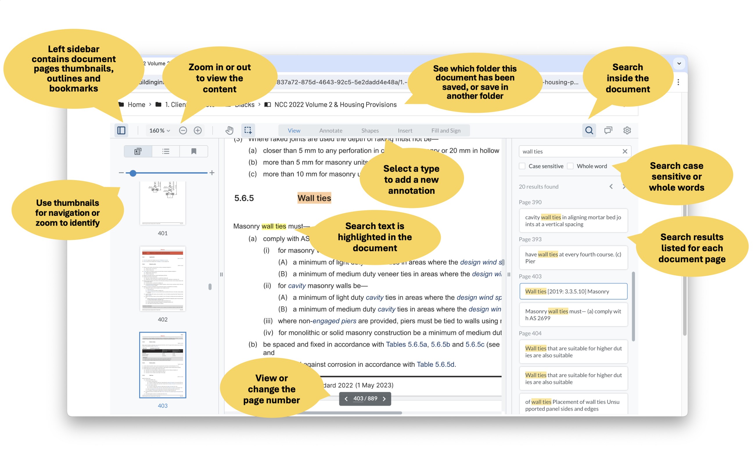 Reference card - DocViewer Sidebars Desktop