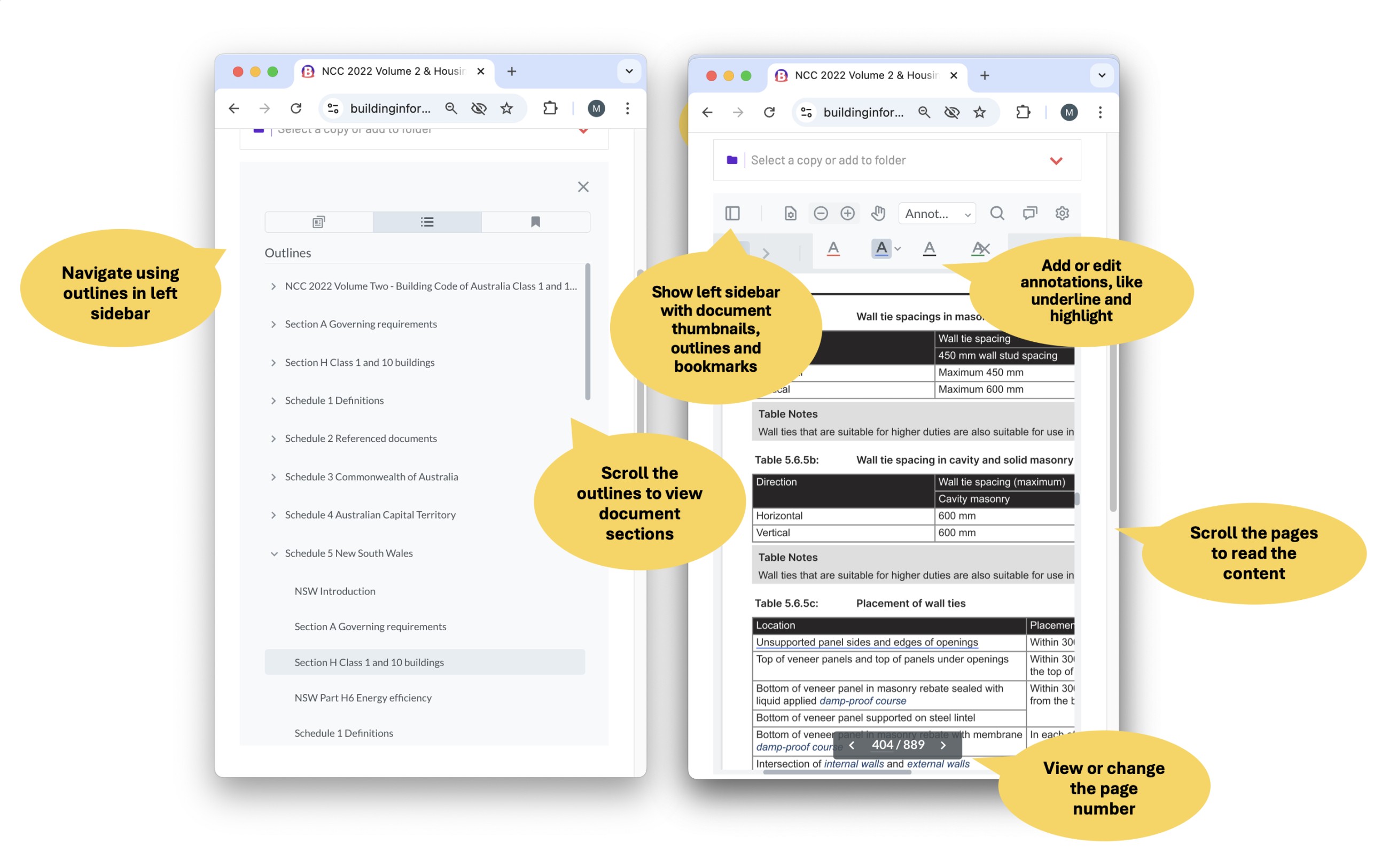 Reference card - DocViewer Sidebars Mobile